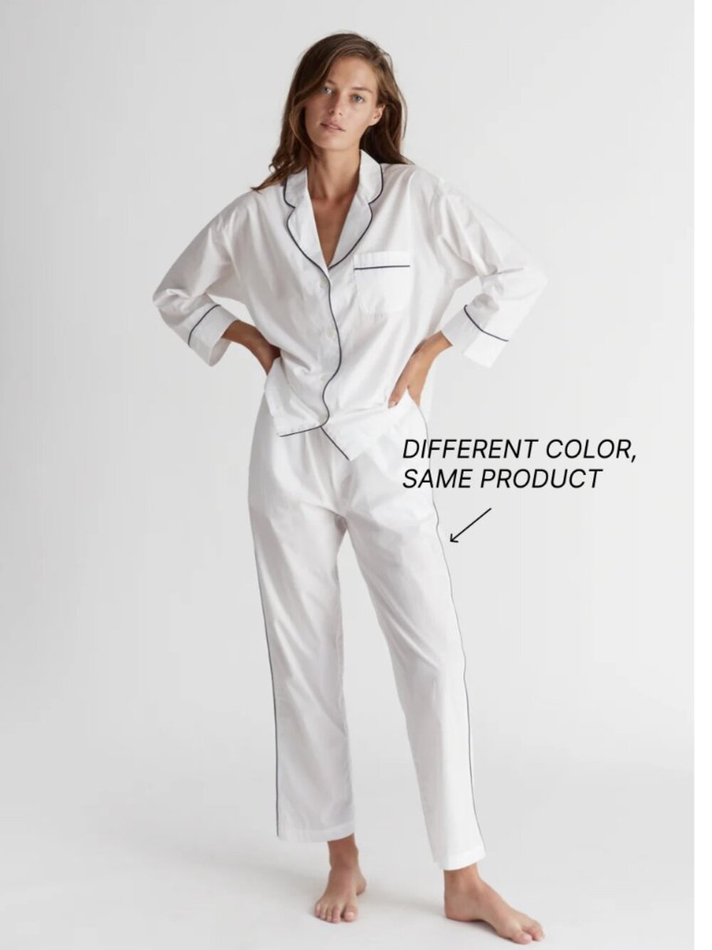 Sleepy Jones • Marina Pajama Pant, Grey Silk